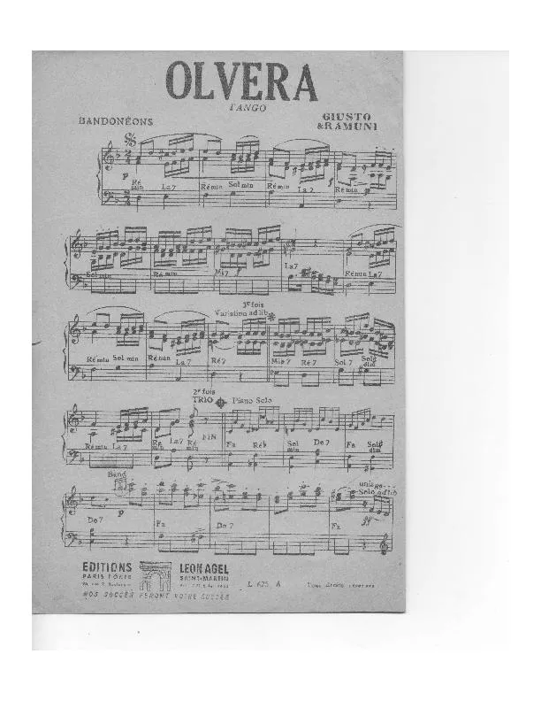 télécharger la partition d'accordéon Olvera (Tango) au format PDF
