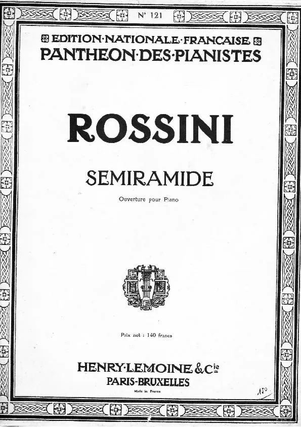 télécharger la partition d'accordéon Semiramide (Ouverture pour Piano) (Arrangement Renaud de Vilbac) au format PDF