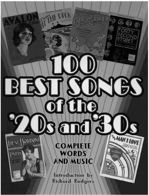 télécharger la partition d'accordéon Songbook : 100 Best Songs of the 20's and 30's au format PDF