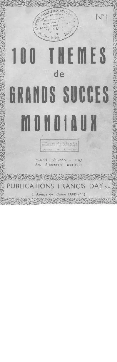télécharger la partition d'accordéon Recueil : 100 thèmes de grands succès mondiaux (n°1) au format PDF