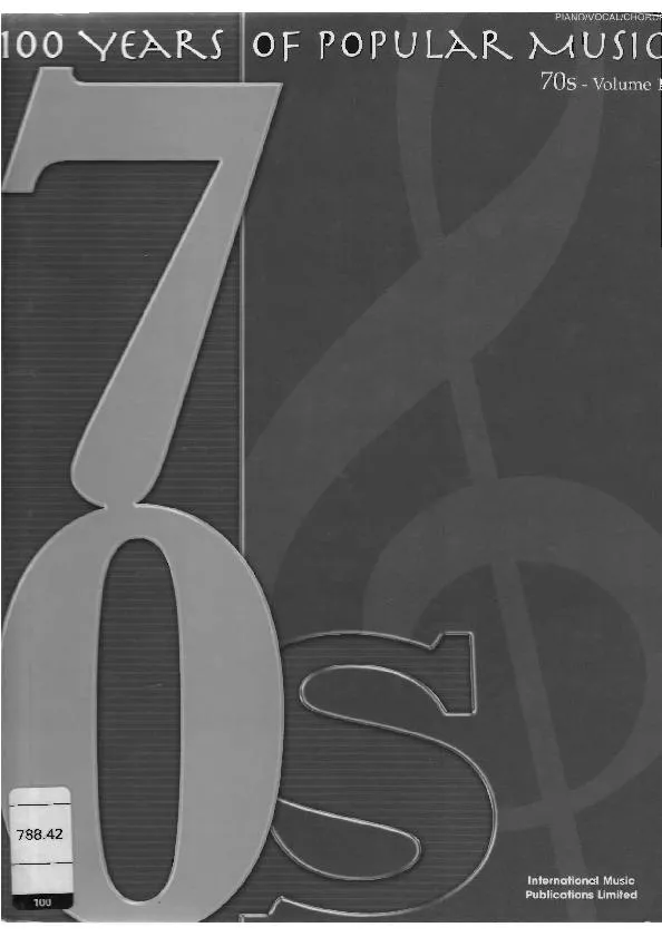 télécharger la partition d'accordéon Songbook : 100 years of Popular Music 70's au format PDF
