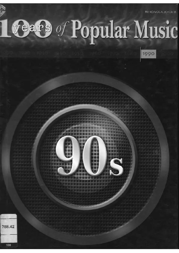 télécharger la partition d'accordéon Songbook : 100 years of Popular Music 90's au format PDF