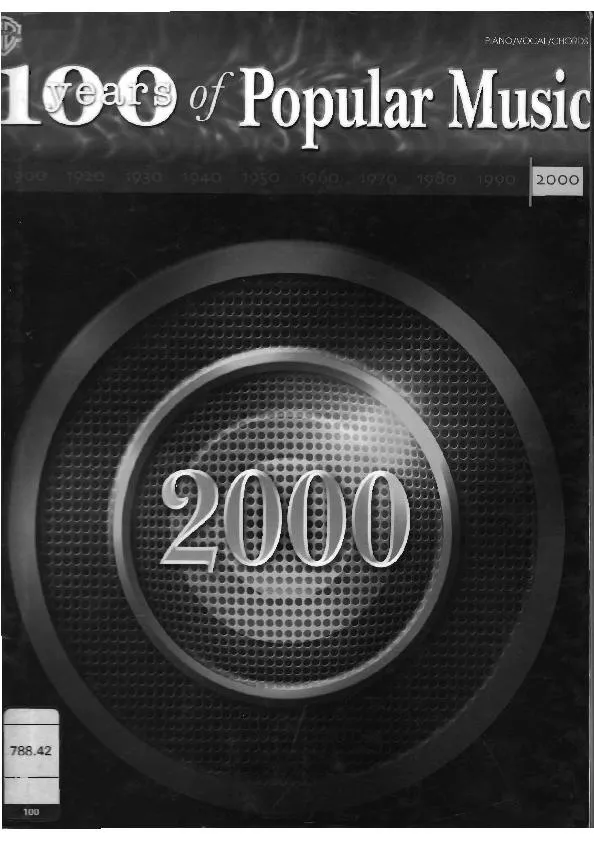 télécharger la partition d'accordéon Songbook : 100 years of Popular Music 2000's au format PDF