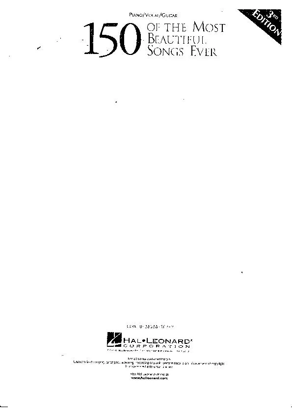télécharger la partition d'accordéon 150 of the most beautiful songs ever au format PDF
