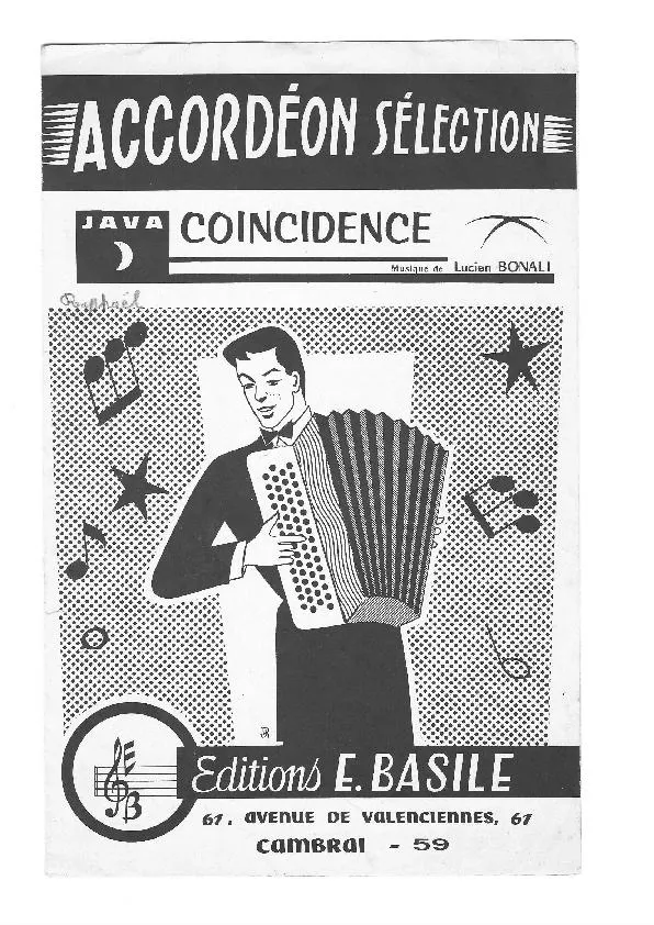 télécharger la partition d'accordéon Coïncidence (Java) au format PDF