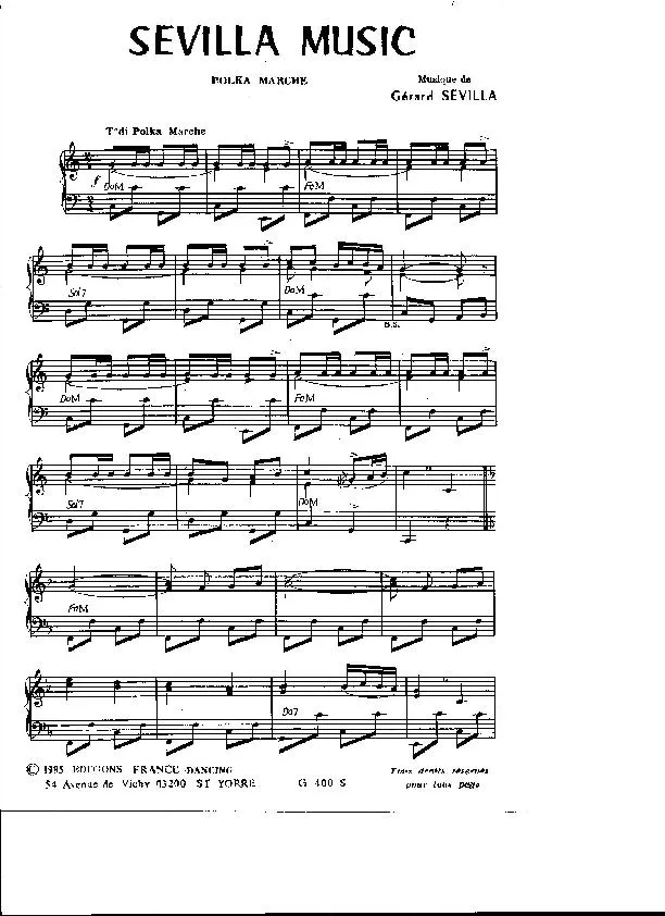 télécharger la partition d'accordéon Sevilla Music (Polka Marche) au format PDF