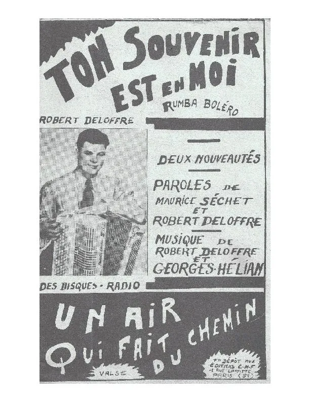 télécharger la partition d'accordéon Ton souvenir est en moi (Orchestration Complète) (Rumba Boléro) au format PDF