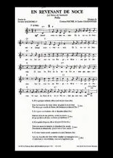télécharger la partition d'accordéon En revenant de noce (Les noces de Jeannette) (Polka) au format PDF