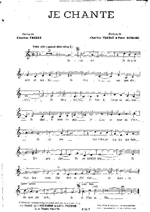 télécharger la partition d'accordéon Je chante (One Step) au format PDF