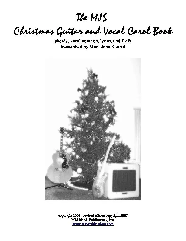 télécharger la partition d'accordéon The MJS Christmas Guitar and Vocal Carol Book (13 songs) au format PDF