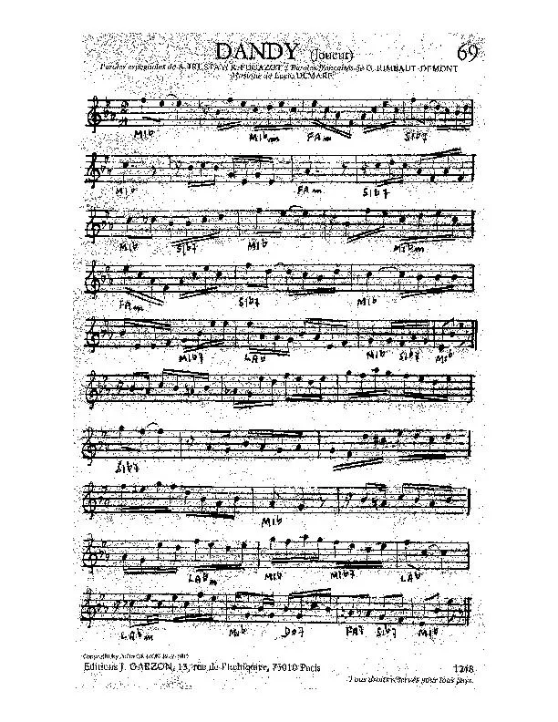 télécharger la partition d'accordéon Dandy (Joueur) (Tango) au format PDF