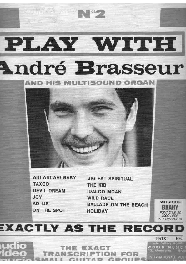 télécharger la partition d'accordéon André Brasseur and his multisound organ (Recueil n°2) au format PDF