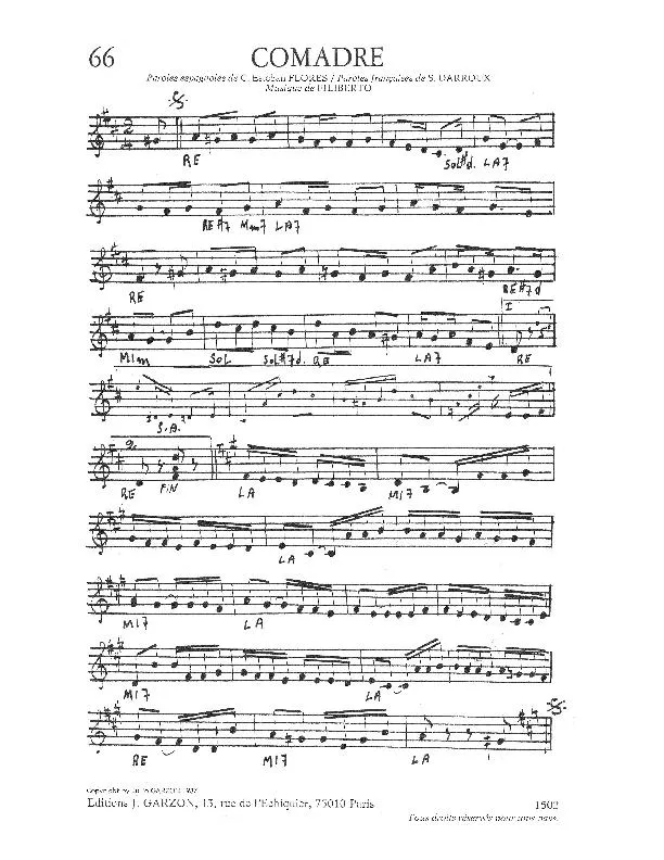 télécharger la partition d'accordéon Comadre (Tango) au format PDF