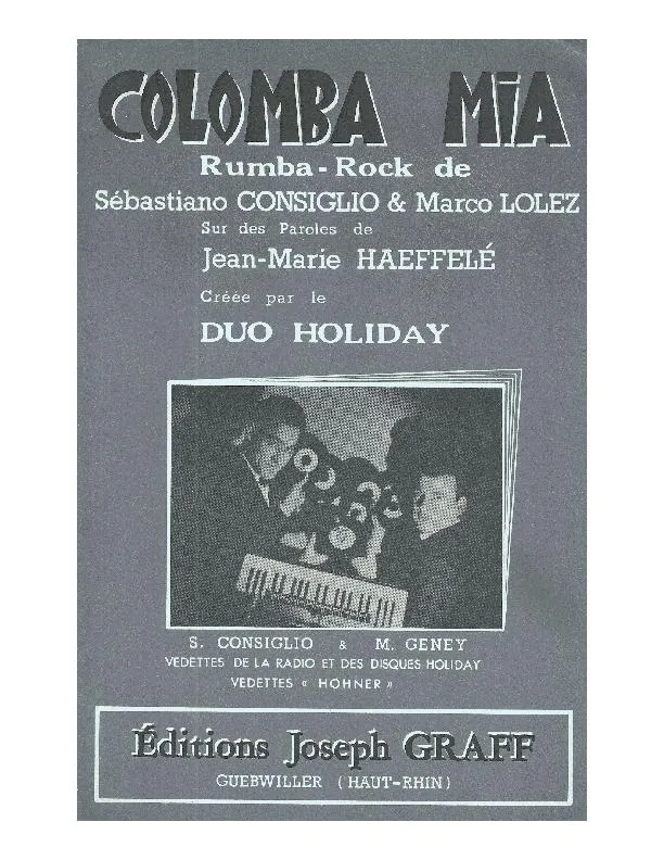 télécharger la partition d'accordéon Colomba Mia (Orchestration Complète) (Rumba Rock) au format PDF