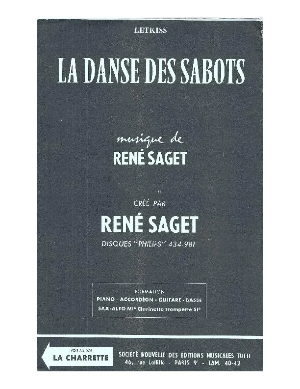 télécharger la partition d'accordéon La danse des sabots (Orchestration Complète) (Letkiss) au format PDF