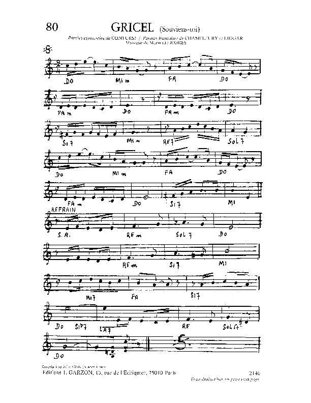 télécharger la partition d'accordéon Gricel (Souviens toi) (Tango) au format PDF