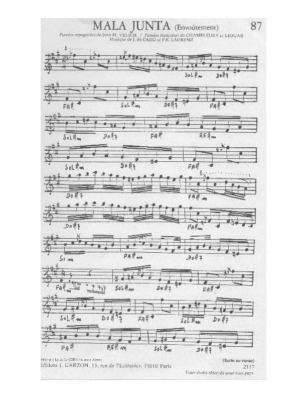 télécharger la partition d'accordéon Mala junta (Envoûtement) (Tango) au format PDF