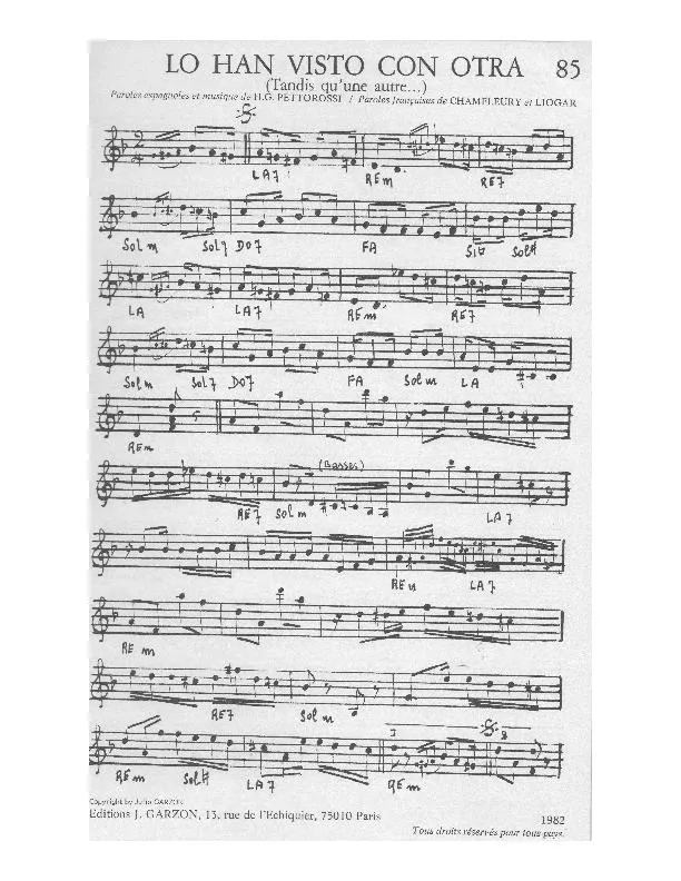 télécharger la partition d'accordéon Lo han visto con otra (Tandis qu'une autre) (Tango) au format PDF