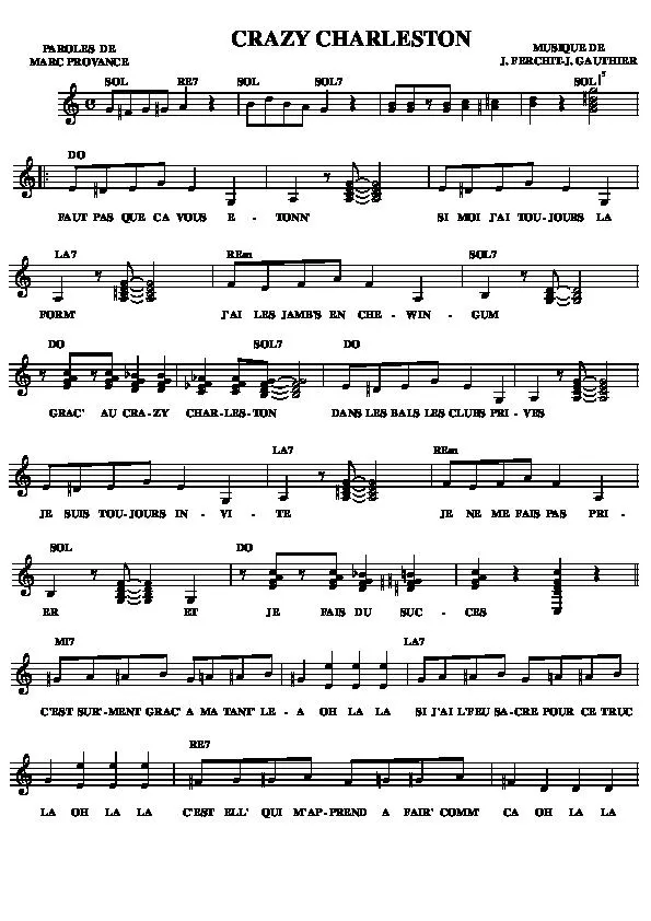 télécharger la partition d'accordéon Crazy Charleston au format PDF