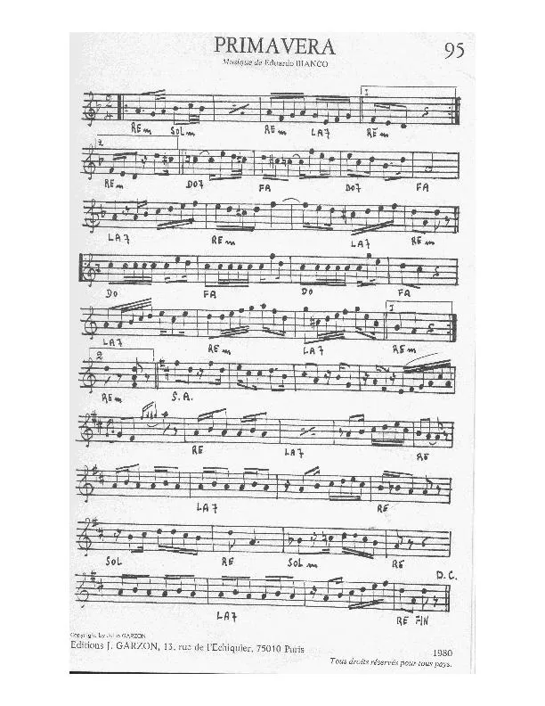 télécharger la partition d'accordéon Primavera (Tango) au format PDF