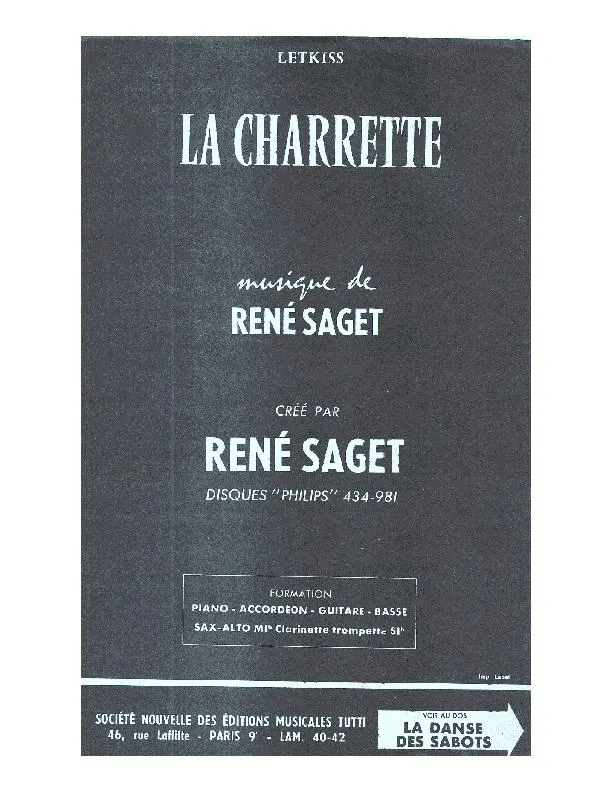 télécharger la partition d'accordéon La Charrette (Orchestration Complète) (Letkiss) au format PDF