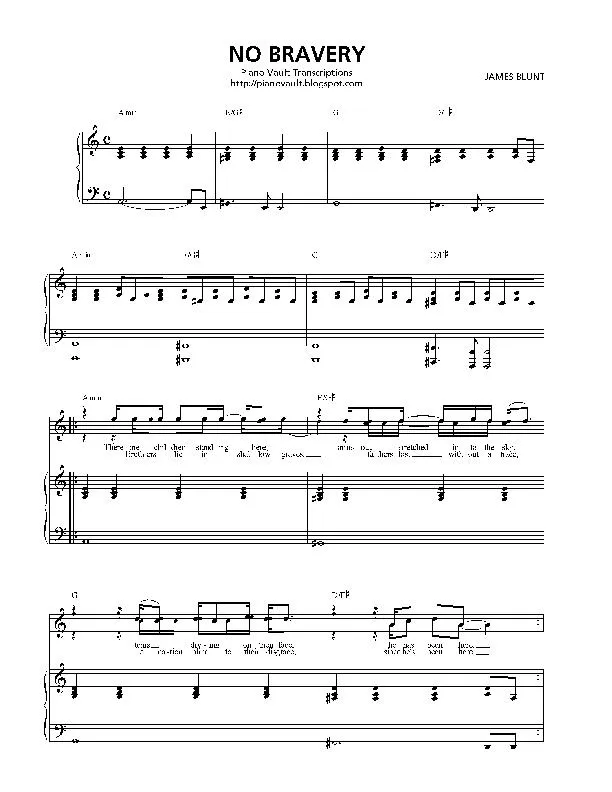 télécharger la partition d'accordéon No Bravery (Transcription) au format PDF