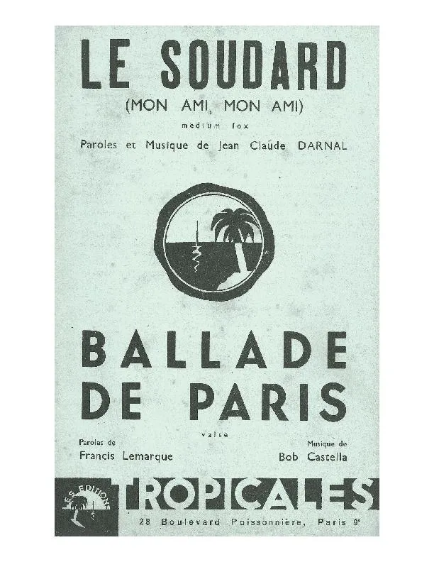 télécharger la partition d'accordéon Ballade de Paris (Orchestration Complète) (Valse) au format PDF