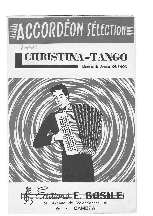 télécharger la partition d'accordéon Christina Tango au format PDF