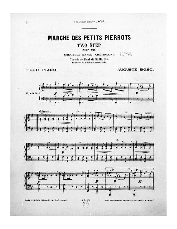 télécharger la partition d'accordéon Marche des petits pierrots (Partition Piano) au format PDF