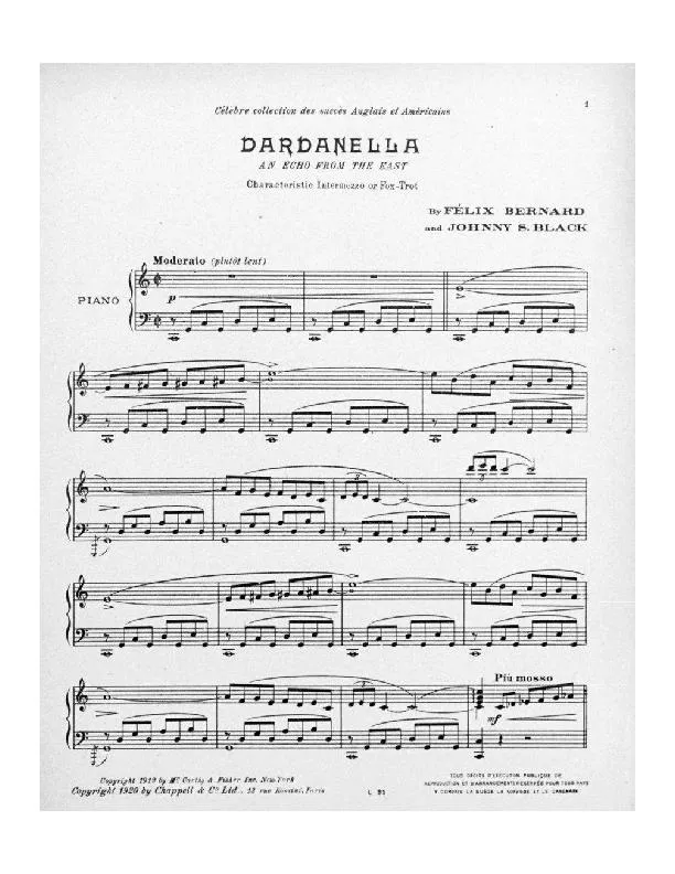télécharger la partition d'accordéon Dardanella (An echo from the East) (Fox Trot) au format PDF
