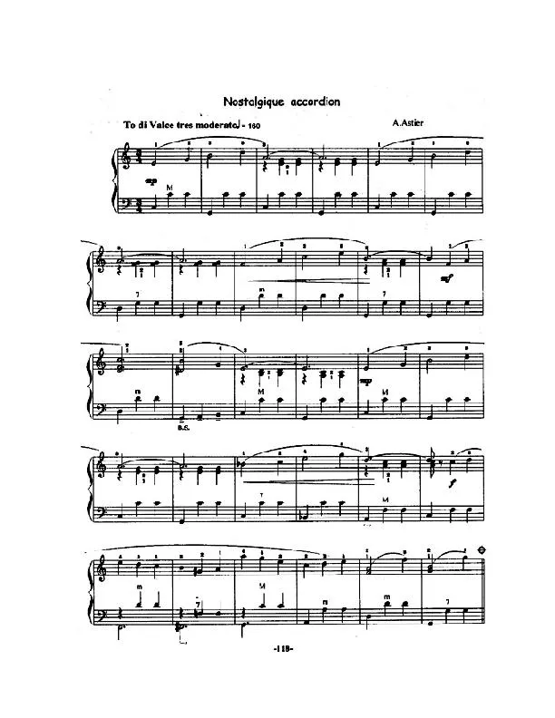 télécharger la partition d'accordéon Nostalgique Accordéon (Nostalgique Accordion) au format PDF