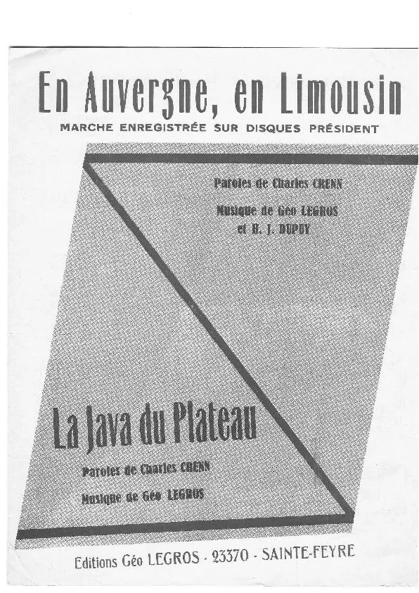 télécharger la partition d'accordéon En Auvergne En Limousin (Marche) au format PDF
