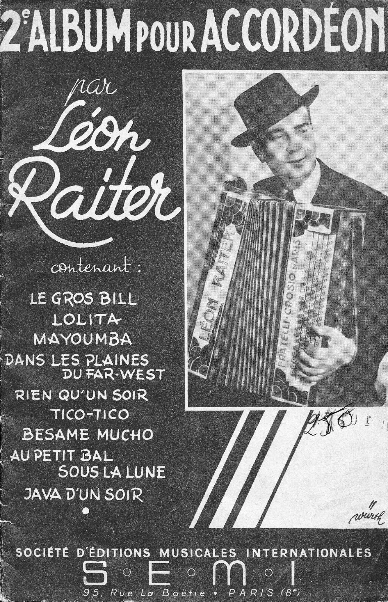télécharger la partition d'accordéon 2ème Album pour Accordéon par Léon Raiter (9 Titres) au format PDF