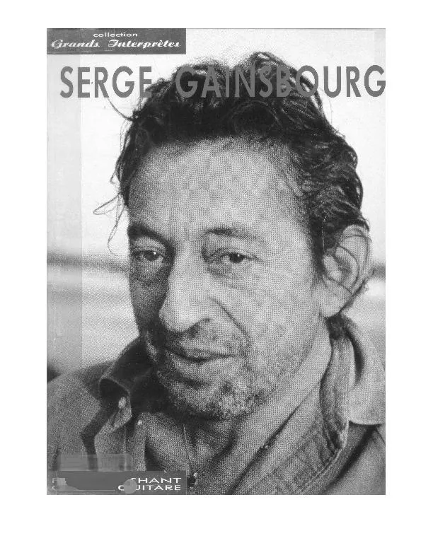 télécharger la partition d'accordéon Collection Grands Interprètes : Les plus belles chansons de : Serge Gainsbourg (40 titres) au format PDF