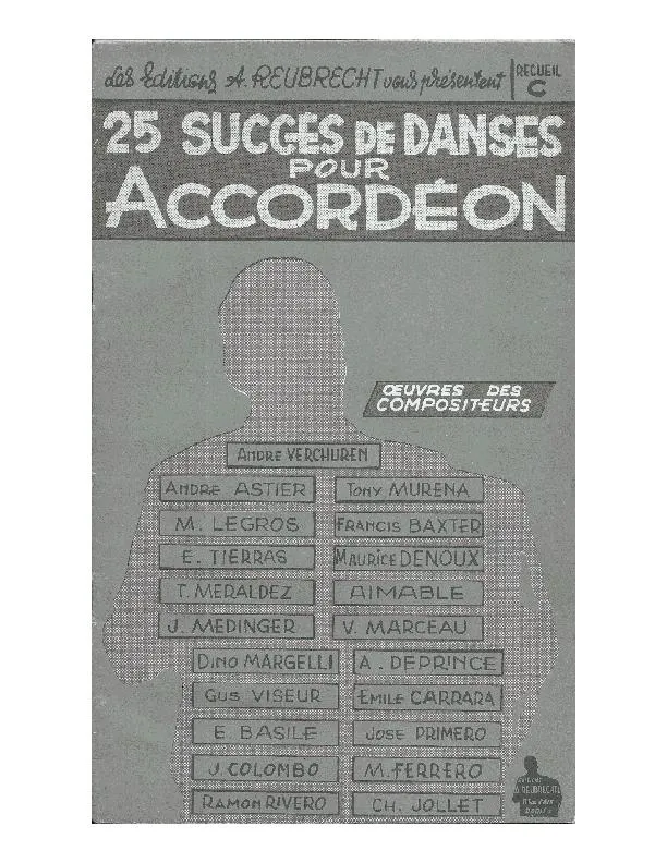 télécharger la partition d'accordéon Recueil de 25 Succès de Danses pour accordéon (Recueil C) au format PDF