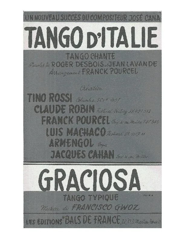 télécharger la partition d'accordéon Tango d'Italie au format PDF