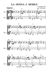 télécharger la partition d'accordéon LA DONNA E MOBILE VIOLINE DUO au format PDF