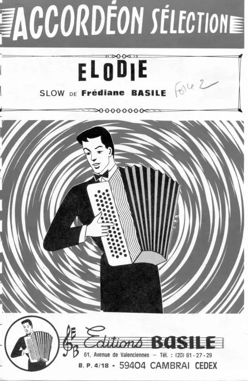 télécharger la partition d'accordéon Elodie au format PDF