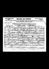 télécharger la partition d'accordéon Soleil au cœur (Manuscrite) au format PDF