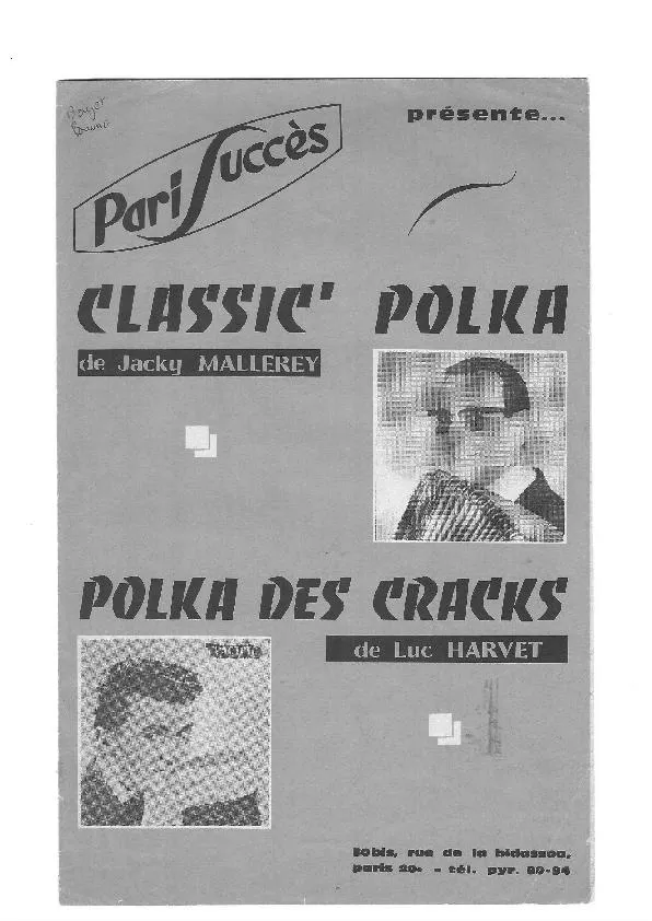 télécharger la partition d'accordéon Polka des Cracks au format PDF