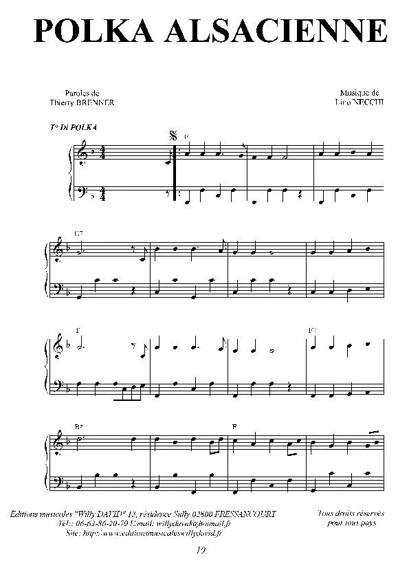 télécharger la partition d'accordéon Polka Alsacienne au format PDF
