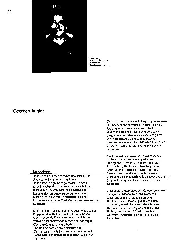 télécharger la partition d'accordéon La colère au format PDF