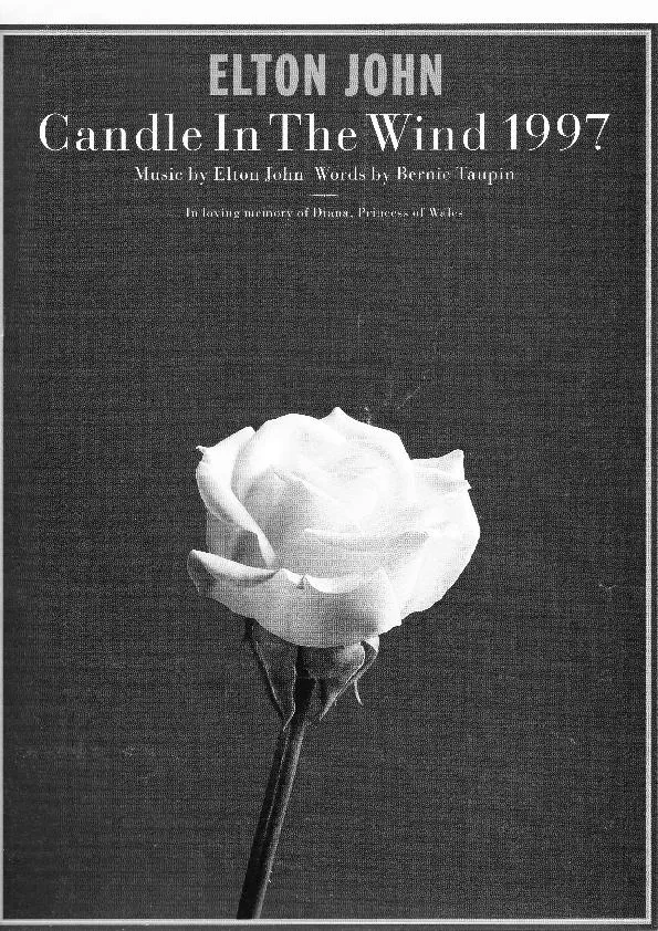 télécharger la partition d'accordéon Candle In The Wind 1997 au format PDF