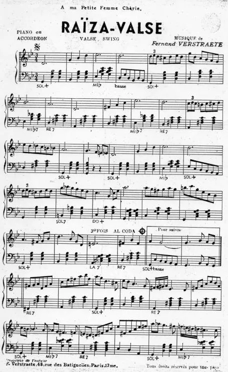 télécharger la partition d'accordéon Raïza Valse (Valse Swing) au format PDF