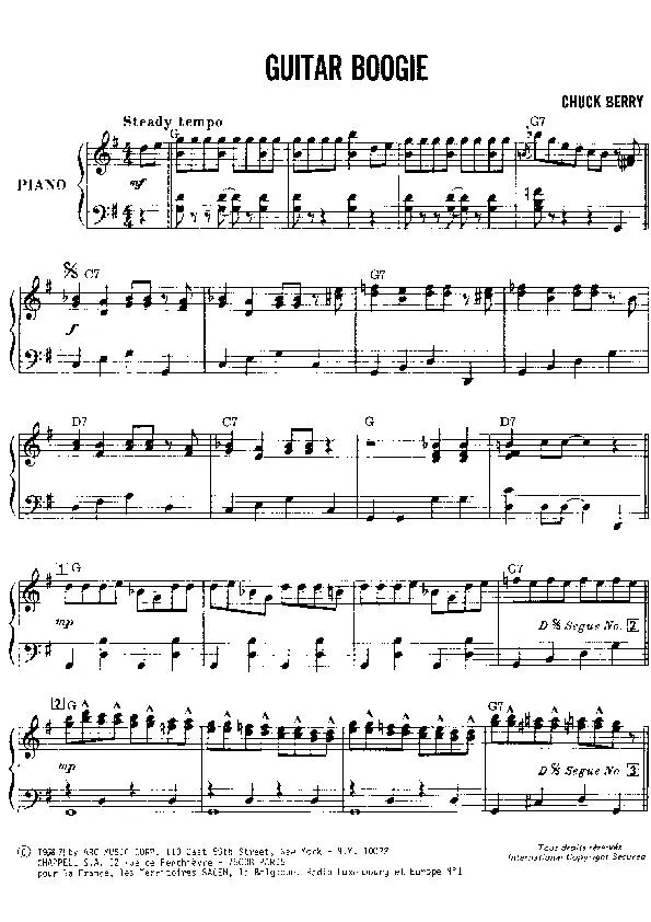 télécharger la partition d'accordéon Guitar Boogie au format PDF