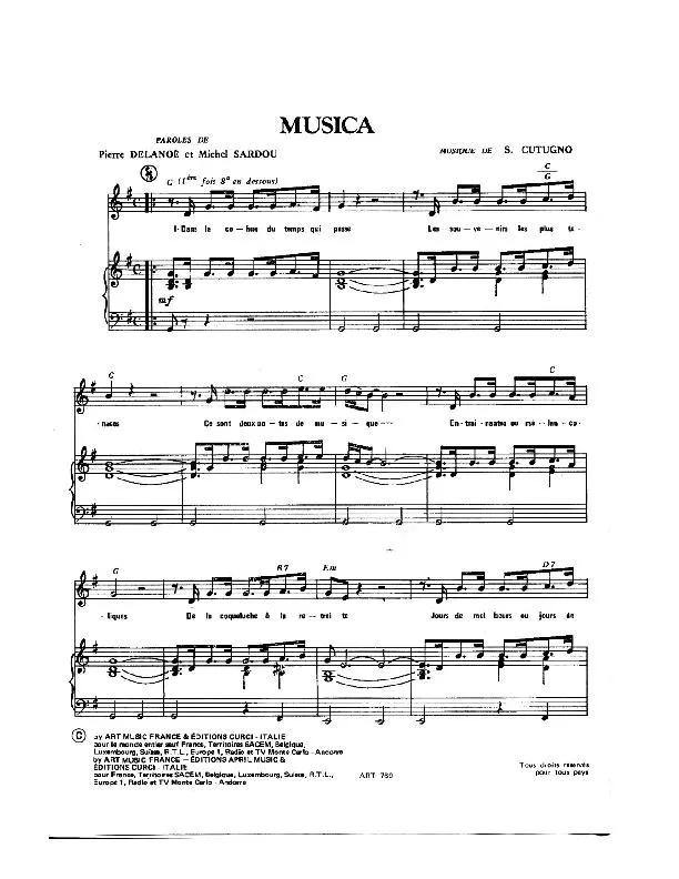 télécharger la partition d'accordéon Musica au format PDF