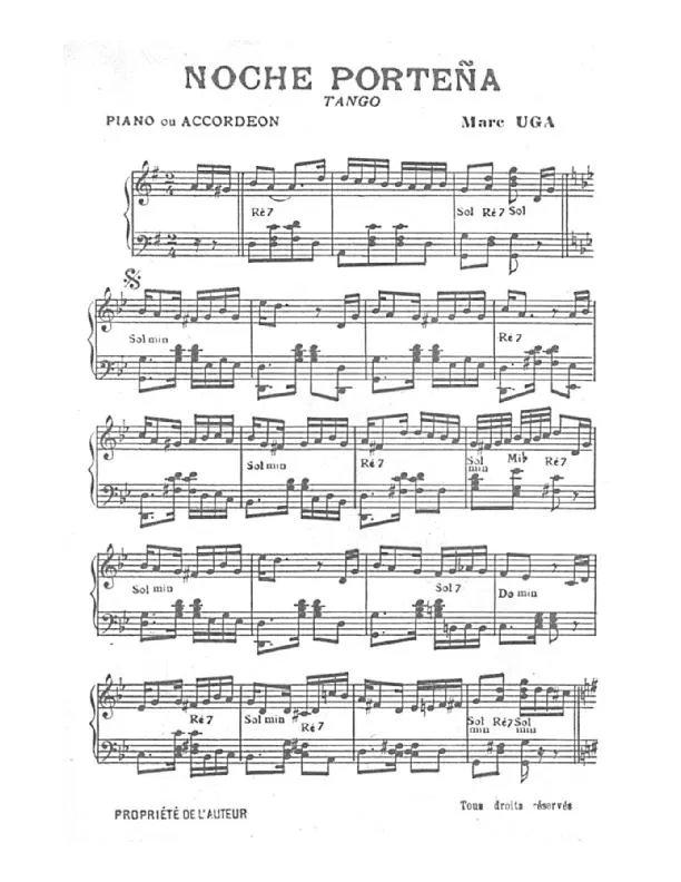 télécharger la partition d'accordéon Noche porteña (Tango) au format PDF