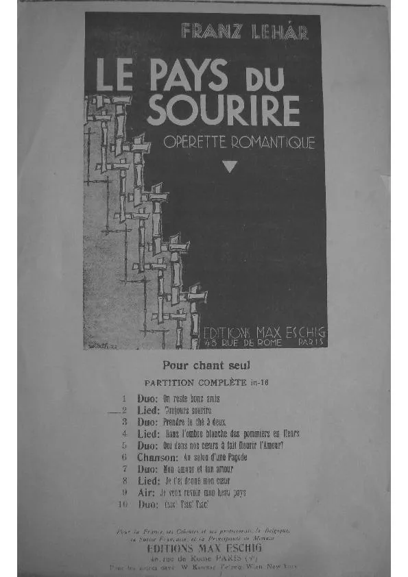 télécharger la partition d'accordéon Toujours sourire (Extrait de l'opérette : Le pays du sourire) au format PDF