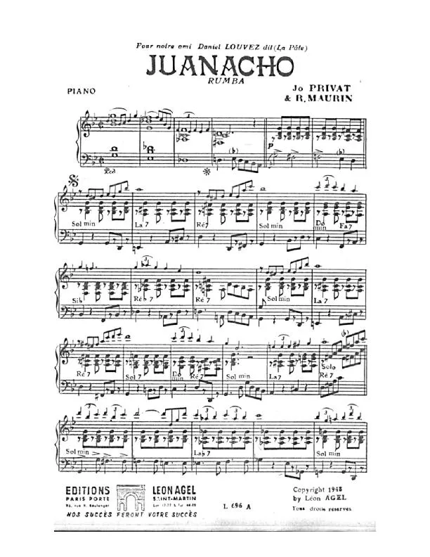 télécharger la partition d'accordéon Juanacho (Rumba) au format PDF