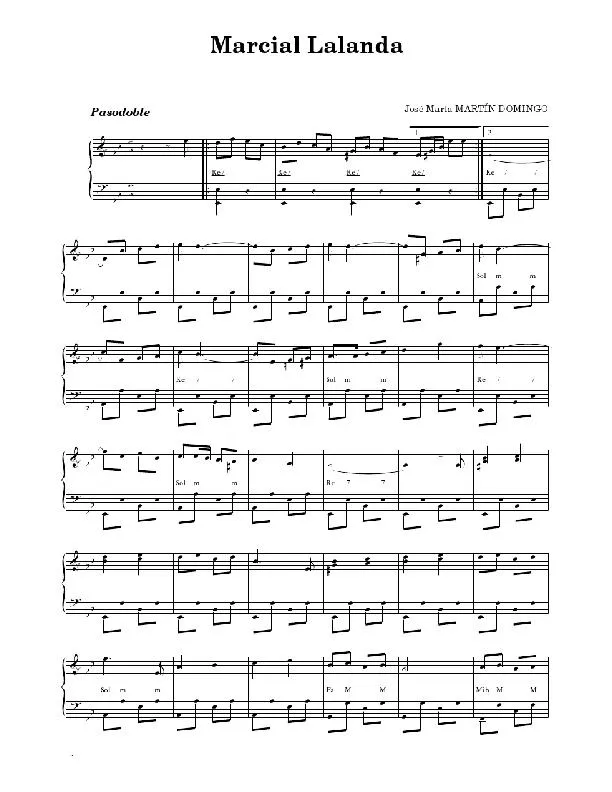 télécharger la partition d'accordéon Marcial Lalanda (Paso Doble) au format PDF